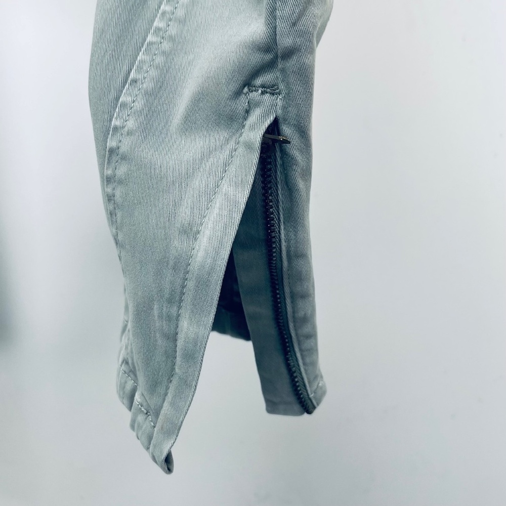 Anthropologie Pants Sz 27 Women’s Moto Utility Trouser Skinny Sage Green - Picture 7 of 13